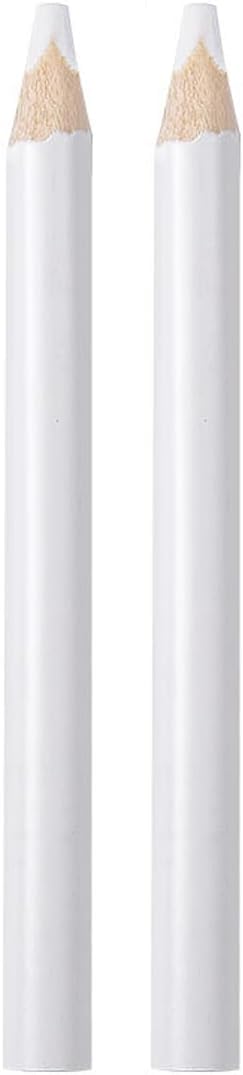 2 Pieces White Nail Pencil Nail Whitening Pencils French Art Manicure Pen DIY Dot Line Pattern Nail Art Supplies Nail Design