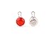 LED Dog Collar Clip-on Blinker Lights | 2 Pack Bundle | 1 Red and 1 White Safety Light, Stainless Steel Carabiner Clasp | Batteries Included