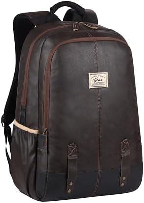 Gear Classic 20L Small Faux Leather Water Resistant Anti Theft Laptop  Bag/Office Backpack for Men/Women - Brown price in Saudi Arabia | Amazon  Saudi Arabia | kanbkam