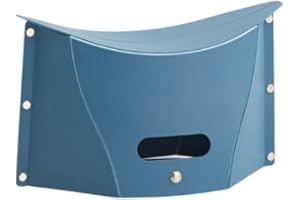 SWPATO Folding Portable Camping Hiking Stool with Handbag Function - Lightweight Collapsable Travel Chairs for BBQ, Library & Backpacking - Outdoor Ultralight Mini Step Stool Foldable(Bule Small)