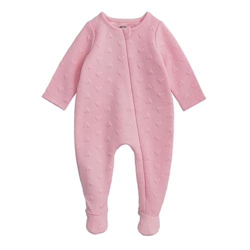 Mud Pie Kids Valentine's Day Quilted Heart Sleeper Ivory