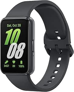 Samsung Galaxy Fit3 Light and Sleek Fitness Band, 13 Days Battery, 100+ Exercises and Sleep Tracking, Dark Gray (Black) (Renewed)
