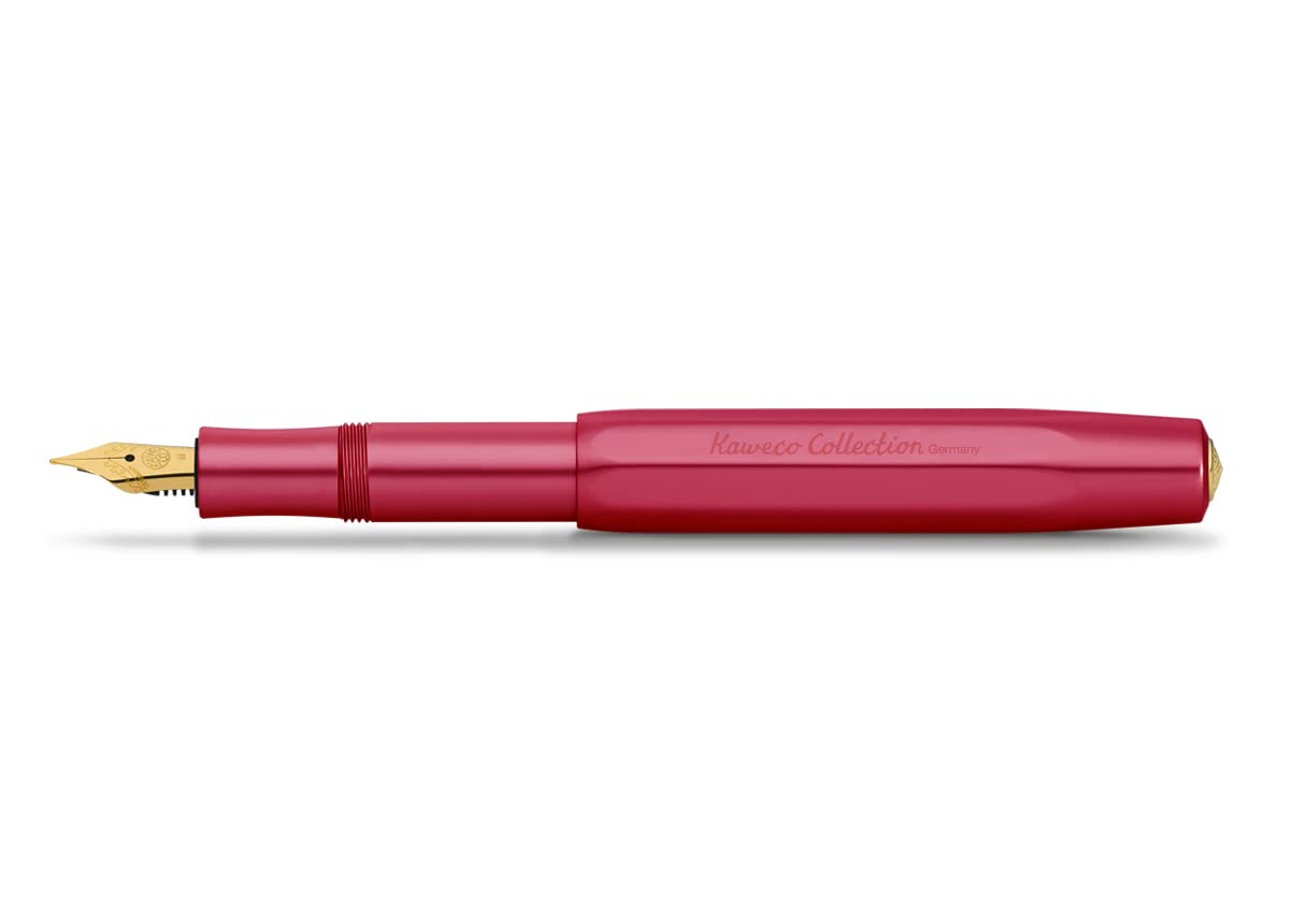 Kaweco COLLECTION Fountain Pen Ruby I Premium Reservoir Pen with Steel Nib for Ink Cartridges I Sport 13 cm I Nib: M (Medium)