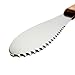 Wall2Wall Stainless Steel Straight Edge Wide Butter Spreader Deluxe Sandwich Cream Cheese Condiment Knives Set Kitchen Tools, Wood Handle, 8” (12)