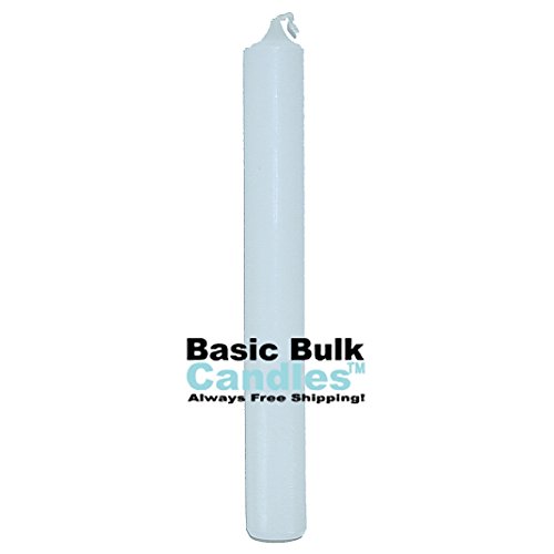 BBC Vigil Candles, Small Diameter White Utility Candles, Bulk Set of 480