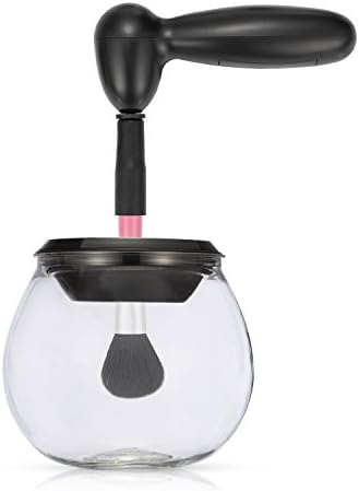 Supersail Makeup Brush Cleaner and Dryer Tool Kits, Completely Clean in Seconds and Dry in 360 Rotation with 8 Rubber Holders