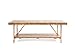 Niangua Furniture Rustic Coffee Table - Buckboard Red Oak - Metal Copper Pipe Legs - 48