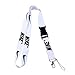 Lanyard Keychain Holder Keychain Key Chain Black Lanyard Clip with Webbing Strap (White)