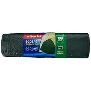 Vileda 120220 – vuilniszakken met extra sterke sluitband, 100 l, 10 stuks, 82 x 95 cm