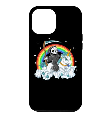 Grim Reaper Riding Unicorn | Aesthetic Pastel Goth Girls Case for iPhone 12 Pro…