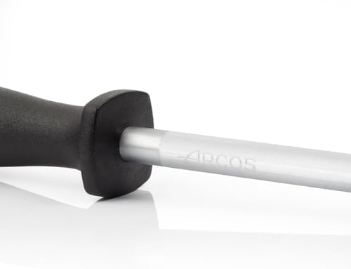 Serie Chairas - Acciaini Affilatori Affilacoltelli - Acciaio al Carbonio Cromato 230 mm - Manico Polipropilene Colore Nero