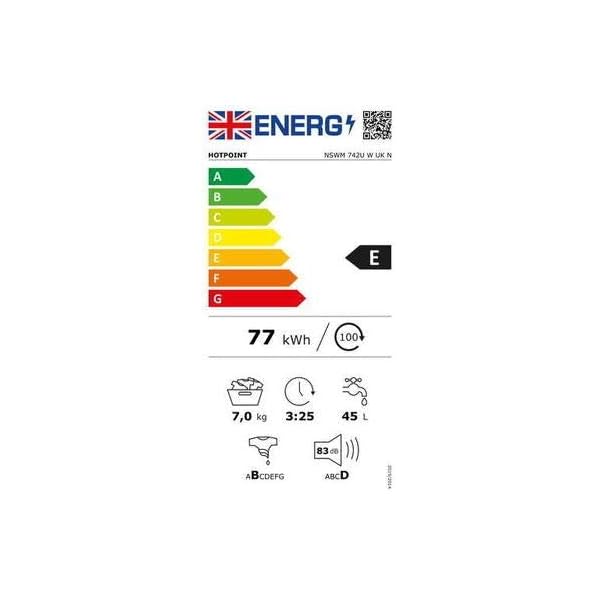 Hotpoint-NSWM742UWUKN-7kg-1400rpm-Freestanding-Washing-Machine-White Hotpoint NSWM742UWUKN 7kg 1400rpm Freestanding Washing Machine - White