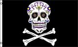 Pirate Sugar Skull Traditional Flag