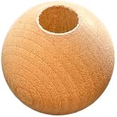 Wood Dowel Caps, 1-1/2 inch Diameter, 1/2 inch Hole, Unfinished, for 1/2 inch Dowel Rods (12)