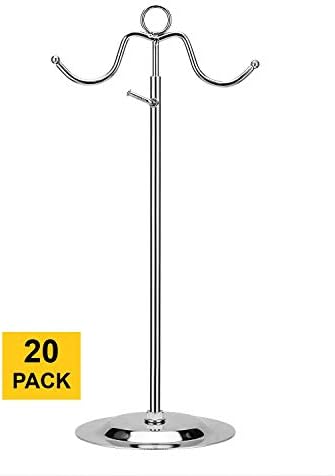 Polmart Adjustable Double Hook Handbag Purse Display Stand with Handle - Pack of 20