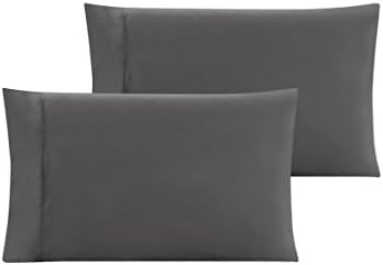 Best Selling VGI Linen ( Solid Pattern ) Hotel Series 100% Egyptian Cotton Quality Genuine 600 Thread Count 2-PCs Pillow Cases Euro Size, Elephant Grey Color ( 26" x 26" )