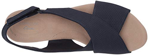Clarks Women's Annadel Parker Wedge Sandal Navy Suede 11 M US for sale online | eBay