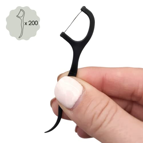 Me Mother Earth Vegan Dental Floss Picks (200 Count) Natural Sustainable Eco Friendly