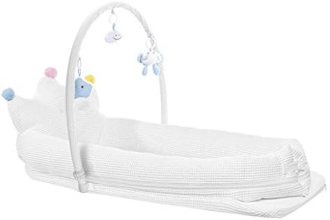 HUYP Baby Nest Pod Cuddle Newborn Travel Bed Washable Game Cushion Home Multi-function Mattress 0-36 Months (color : White, Size : Mosquito net+baby nest)
