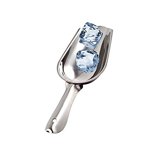 5-Ounce Stainless Steel Ice Scoop, Small Bar Scoop by Tezzorio, Great for Ice Bucket, Commercial Grade Bartender Supplies
