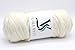 Super Chunky Merino Wool Yarn- Bulky Roving Yarn for Finger Knitting,Crocheting Felting,Making Rugs Blanket and Crafts (Cream, SuperChunky-2.2LB)