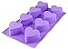 Bakerpan Silicone Mini Cake Pan, Muffin Baking Tray, Pastry Mold, 2 1/2 Inch Hearts, 8 Cavities (PP)