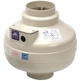 Fantech FR 150 Inline Centrifugal 6" Duct Fan, Molded Housing, 263 Cfm, 1.153" x 1.153" x 1.153"