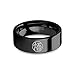 Dragon Ball Z Goku Go Kanji Logo Engraved Black Tungsten Ring - 8 mm