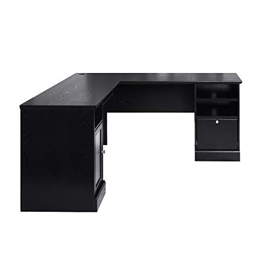 62" x 62" LShaped Executive Desk with Drawers & Corner
