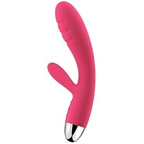 SVAKOM Barbara Waterproof G-Spot Rabbit Vibrator Threaded Clitoral Stimulator for Women, Plum Red