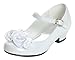 Mary Jane Shoes with Pretty Satin Rolled Rosettes Patent Leather