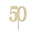 Attractive Gold Glitter 50th Cake Topper | Made of Premium Glitter Paper | Perfect for 50 Wedding Anniversary, Fiftieth Birthday, Fifty