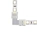 LightingWill 10pcs Pack L Shape Solderless Snap Down 2 Pin LED Strip Connector for Right Angle Corner or 90 Angle Turning Connection of 10mm Wide 5050 5630 Single Color Flex LED Strips