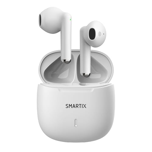 Auricolari Smartix Tws SM60-Fi9-B Bt V5.3 Custodia Con Funzione Di Ricarica Include Battery Bank Da 300ma Bianco