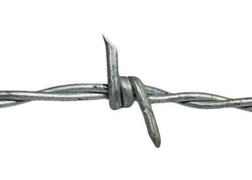 Real Barbed Wire 60ft 15.5 Gauge - Great for Crafts, Fences, and Critter Deterrent
