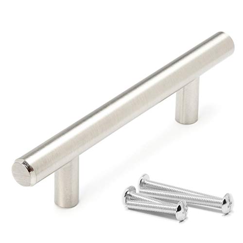 30 Pack 5" Stainless Steel T Bar Pulls 3 Inch Hole Center