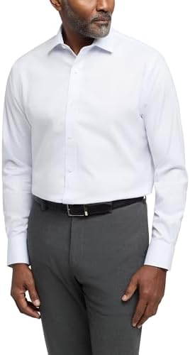 tommy hilfiger men's regular fit wrinkle resistant stretch dress shirt Tommy Hilfiger Men's Regular Fit Wrinkle Resistant Stretch Dress Shirt - White