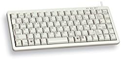 Cherry Electronics G84-4100LCMDE-0 Series G84-4100 Ultraslim Keyboard, USB/PS2 Interface, German 86 Keys, 11.10" W x 5.20" D x 1.02" H, Light Gray