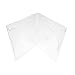 Maxtek 7mm Slim Clear Single CD/DVD Case, 100 Pieces Pack.