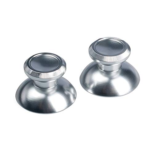 RGEEK 2PACK Aluminum Alloy Joystick Mushroom Cap Cover Analog Thumbstick for Xbox ONE Silver