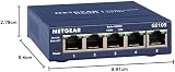 NETGEAR GS105 5 Port Gigabit Ethernet Switch Plug-and-Play Silent Desktop view 6