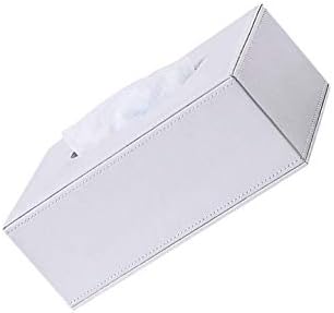 LuLyL Leather Tissue Box Cover/Holder Home Office Decoration Car Accessory White