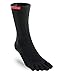 Injinji 2.0 Men's Sport Crew Toesocks, Black, Large