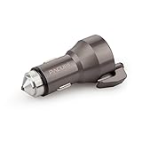Pacuwi Dual USB Safety Vehicle Car Charger 3 in 1 Car Cigarette Power Adapter with Emergency Escape Life Hammer and Seat belt Cutter