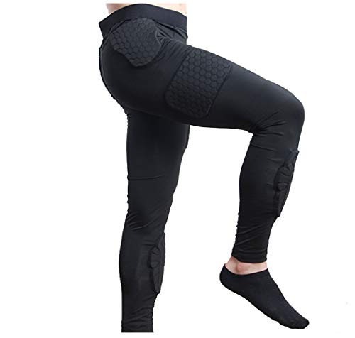 Men's Padded Compression Set Protector for Football Baseball Soccer Basketball Bike Rugby Paintball Snowboard Ski Volleyball Training - Thumbnail 2