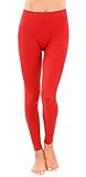 Red Seamless Leggings Full Length