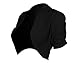 TL Women's Basic Comfy Versatile Short Sleeve Bolero Shrug Cardigan, BLACK, Small