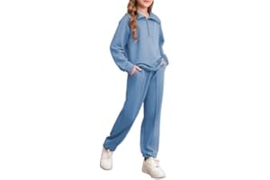 blibean Teen Girls Fall Cotton Sweat Suits Kids Pants Sets Size 6-15 Years