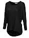 JJ Perfection Women's Casual Boat Neck Slub Knit Long Sleeve T-Shirt
