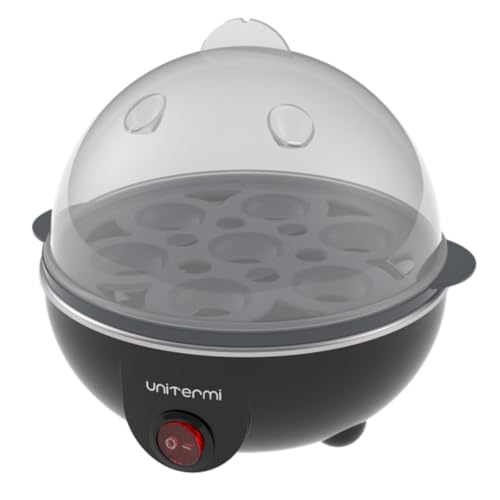 Cozedor De Ovos Portátil Elétrico a Vapor Cozinha até 7 Ovos Desliga automático (PRETO)